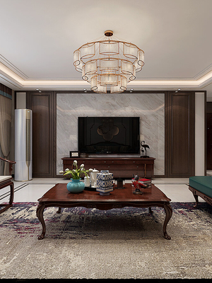 濟(jì)南景和山莊180平新中式風(fēng)格